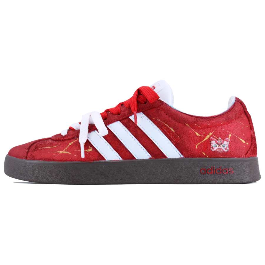 Adidas Adidas VL COURT 2.0 Leather Low top Skateboard Shoes Unisex Red Gold