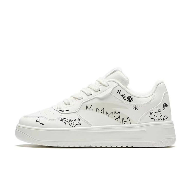 Anta Low top Skateboard Shoes Women's White Black