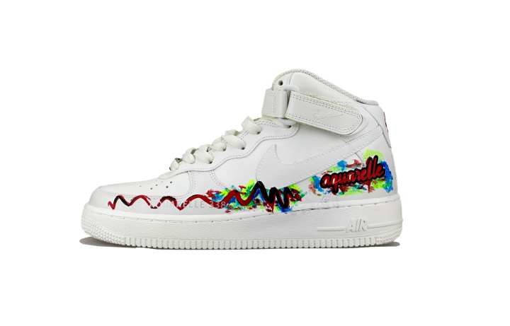 Nike Nike Air Force 1 Abrasion Resistant Mid top Skateboard Shoes Men's White