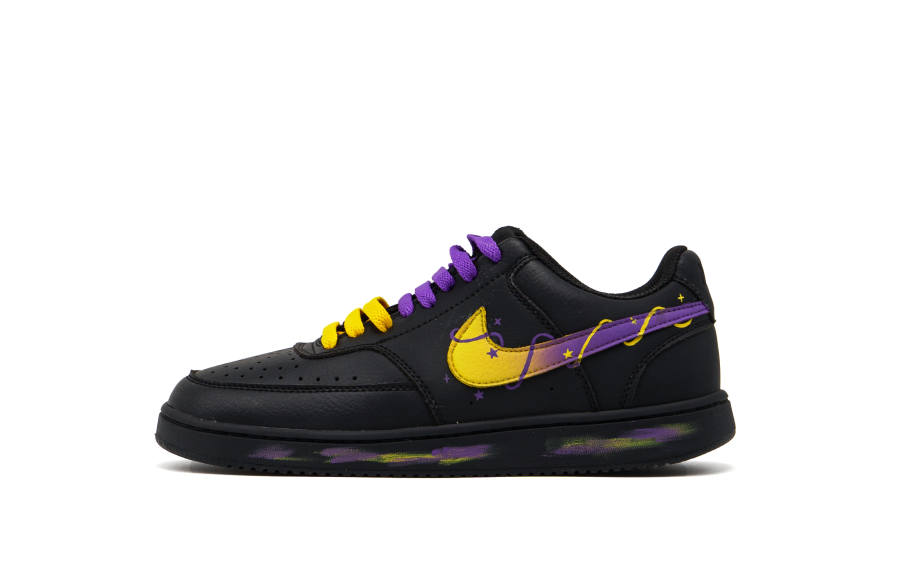 Nike Nike Court Vision Abrasion Resistant Low top Skateboard Shoes Unisex Yellow Purple Black