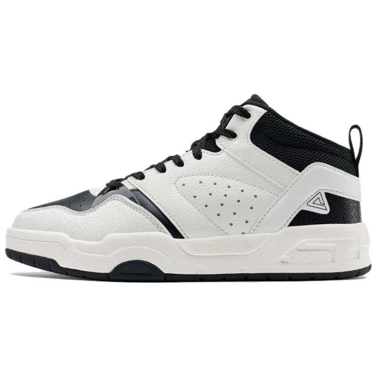 PEAK Classic Heritage Abrasion Resistant Slip Resistant Mid top Skateboard Shoes Women's White Black