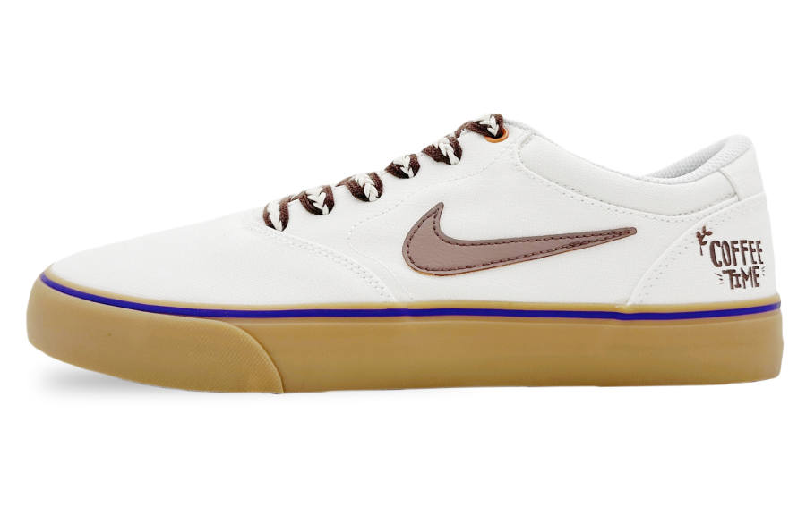Nike Nike SB Chron 2 Slip Resistant, Abrasion Resistant, Breathable Low top Skateboard Shoes Unisex White Brown
