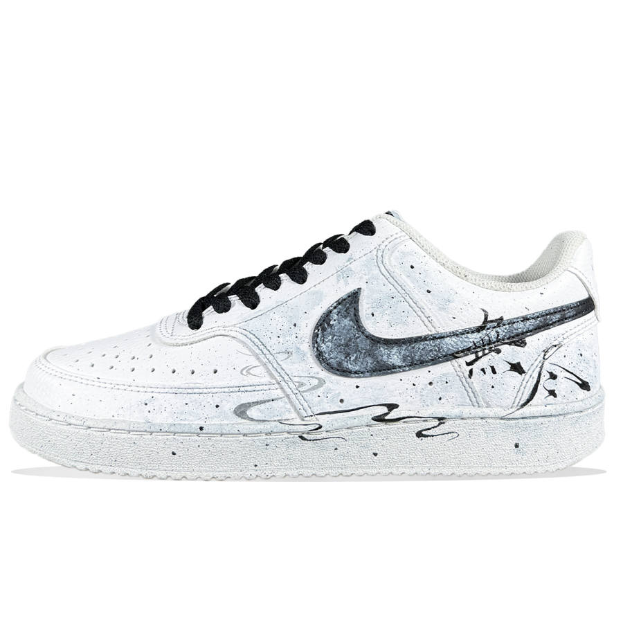 Nike Nike Court Vision 1 Low top Skateboard Shoes Unisex Black White