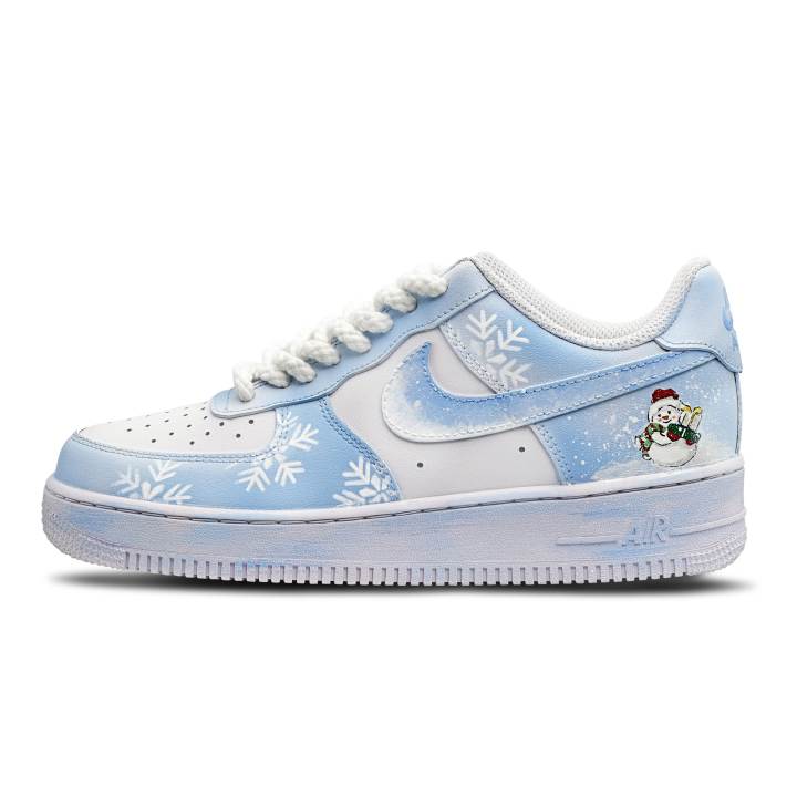 Nike Nike Air Force 1 Thermal, Slip Resistant, And Abrasion Resistant Coverage Low top Skateboard Shoes Unisex Blue
