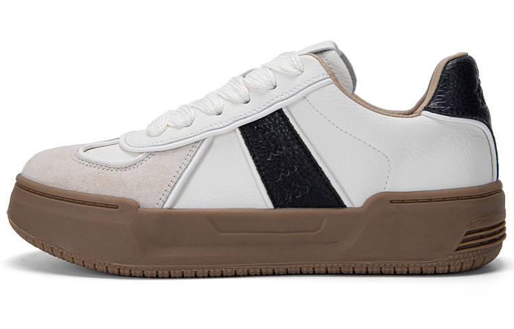 Kappa Corner Paris Back to Back Abrasion Resistant Slip Resistant Low top Skateboard Shoes Women's Beige Black