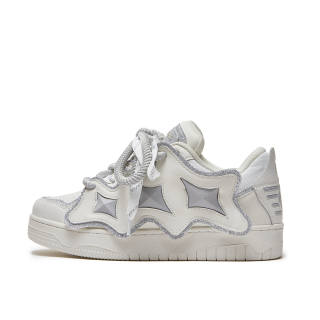 GANGMENG Skateboard Shoes Unisex Low Top White/Pink