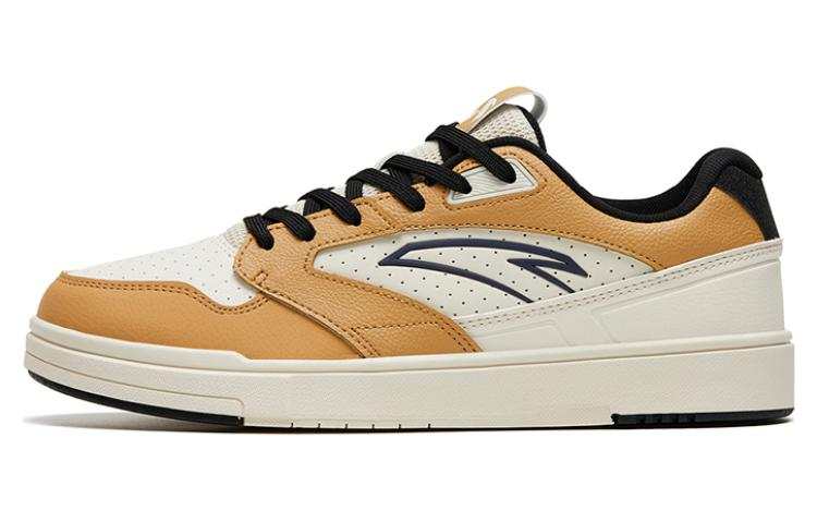 Anta Slip Resistant, Abrasion Resistant, Lightweight Low top Skateboard Shoes Men's White Yellow