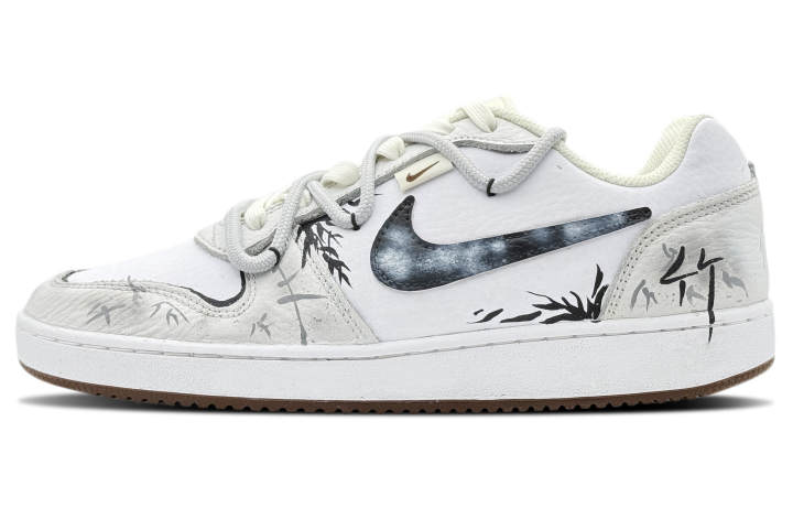 Nike Nike EBERNON The Shadow Of The Bamboo Is Swaying Waterproof Low top Skateboard Shoes Men's White Gray
