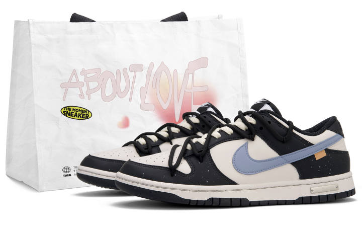 Nike Nike Dunk Blue Tail 2.0 Low top Skateboard Shoes Men's Black White Blue