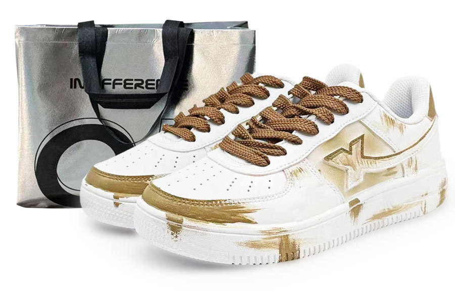 XTEP Air Force 1 Slip Resistant Abrasion Resistant Low top Skateboard Shoes Women's Brown