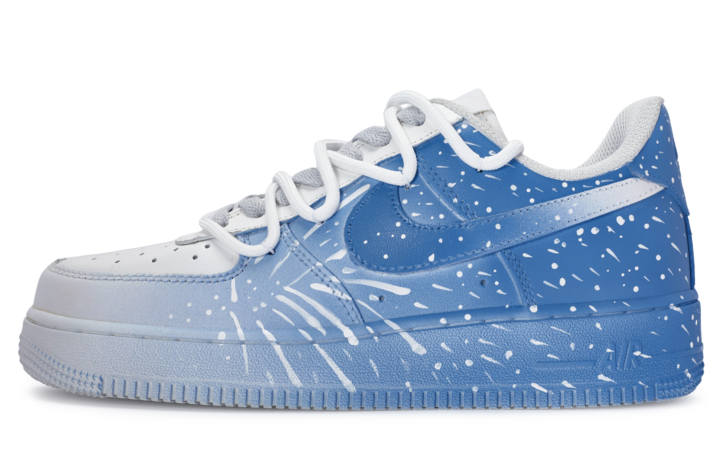 Nike Nike Air Force 1 811 Manufacturing, Winter Fireworks Coverage Low top Skateboard Shoes Men's Blue White