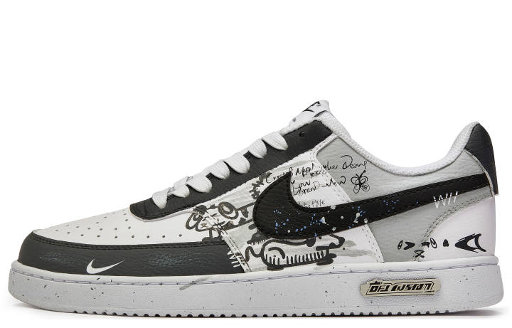 Nike Nike Court Vision 1 Da Vinci Custom, Ultra Fast Graffiti Quick Dry Abrasion Resistant Balance