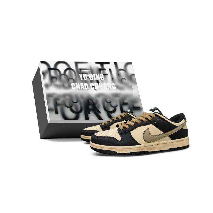 Nike Nike Dunk YDCC Slip Resistant, Abrasion Resistant, Lightweight Low top Skateboard Shoes Women's Black Brown