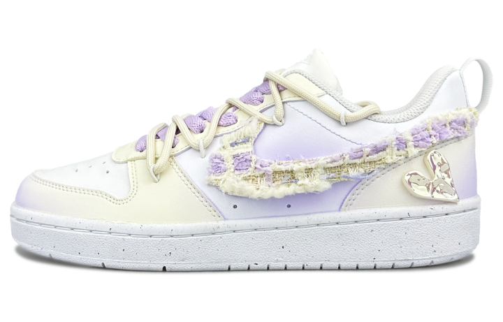 Nike Nike Court Borough Skateboard Shoes Women's Low Top Beige/Purple