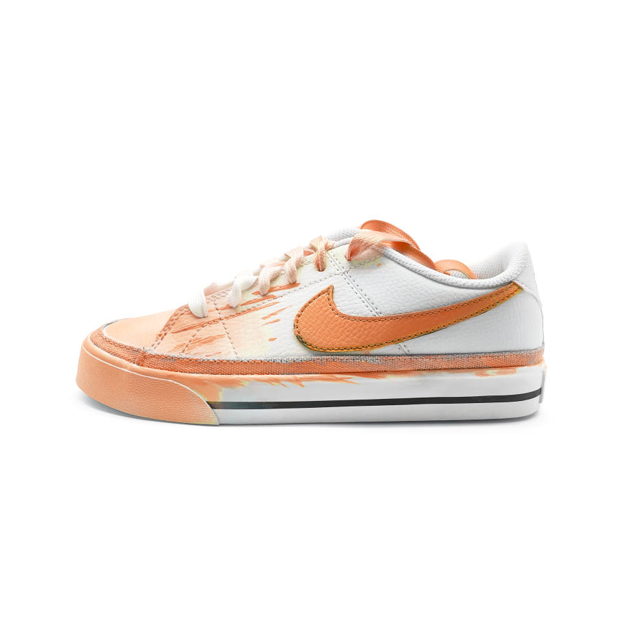 Nike Nike Court Legacy Orange Peel Candy Abrasion Resistant Low top Skateboard Shoes Unisex White Orange