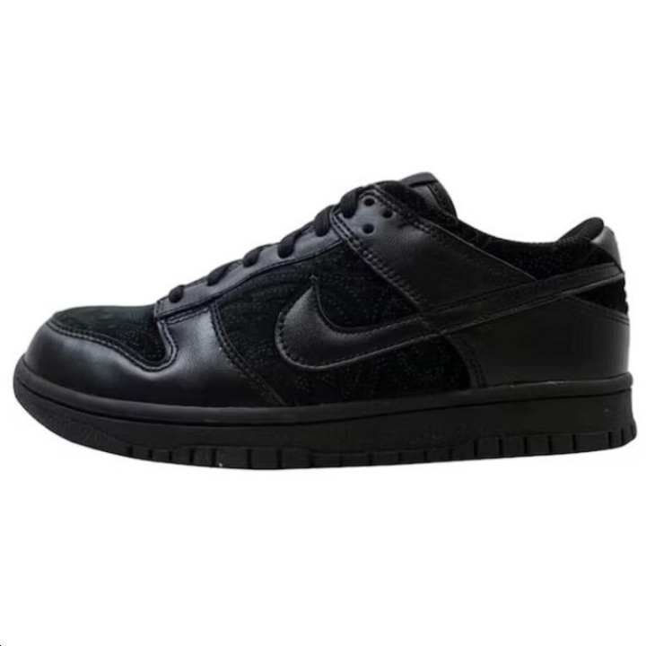 Nike Nike Dunk Low Slip Resistant Cushioning Abrasion Resistant Low top Skateboard Shoes Women's Black