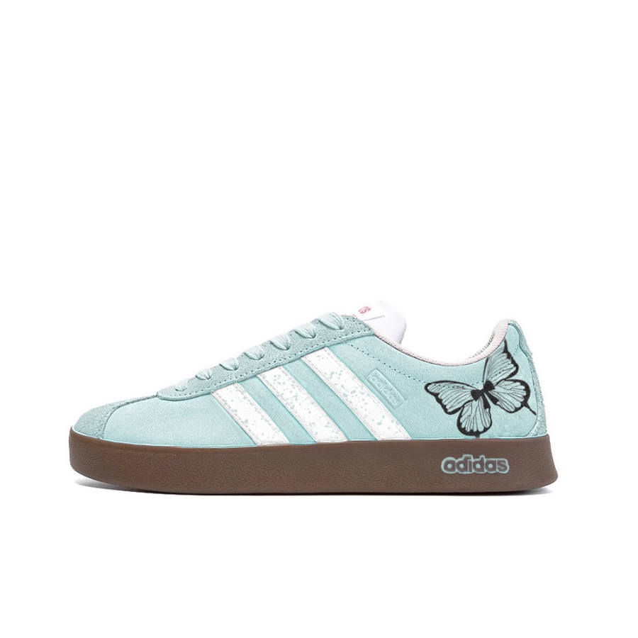 Adidas Neo VL Court Lifestyle Slip Resistant Abrasion Resistant Low top Skateboard Shoes Unisex White Green