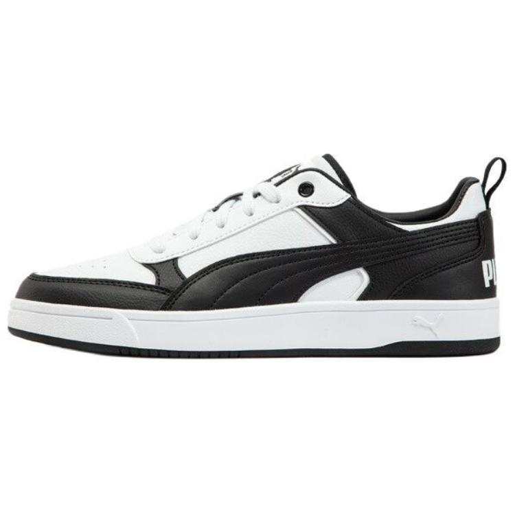 PUMA DRIBBLE Abrasion Resistant Breathable Low top Skateboard Shoes Unisex White Black