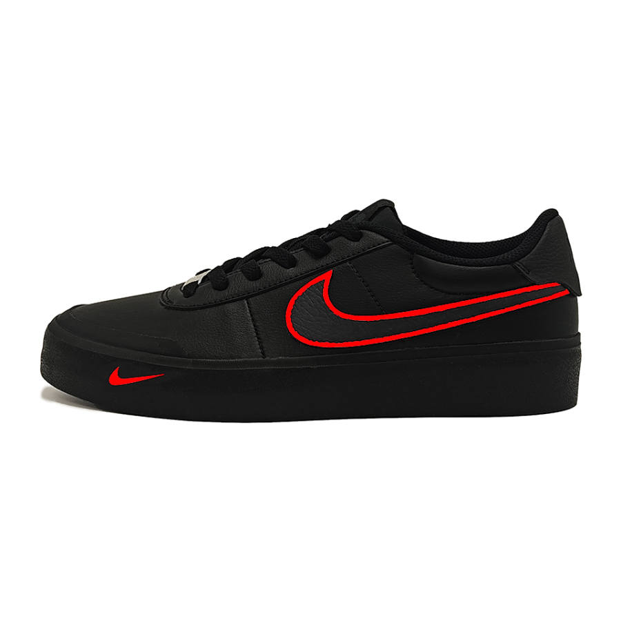 Nike Nike Court Shot Ink Shadow Morning Red Wear resistant And Lightweight Low top Skateboard Shoes Unisex Black Red