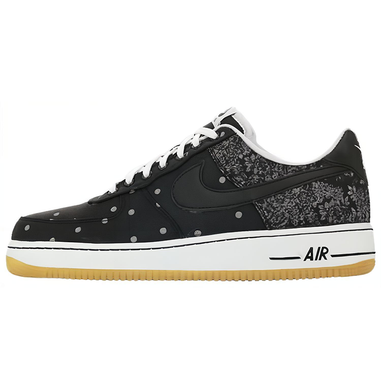 Nike Nike Air Force 1 Comfortable Round Toe Thermal Slip Resistant Low top Skateboard Shoes Unisex Black