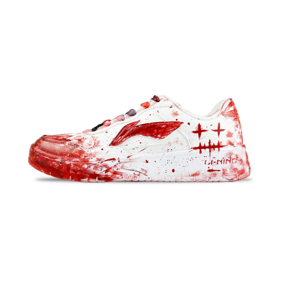 Li-Ning Li Ning Floating Boat Slip Resistant Abrasion Resistant Low top Skateboard Shoes Men's White Red