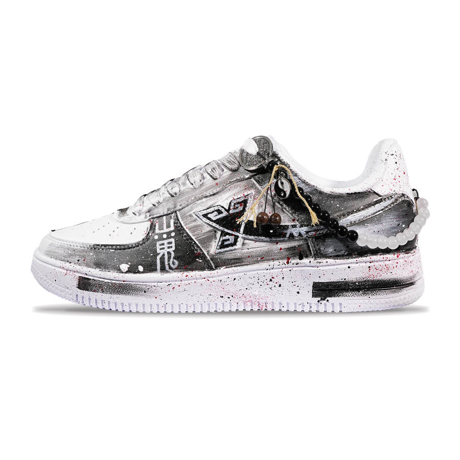 XTEP Air Force 1 Slip Resistant Cushioning Abrasion Resistant Low top Skateboard Shoes Unisex Gray White