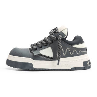 Jifffly Abrasion Resistant Height Increasing Low top Skateboard Shoes Unisex Gray
