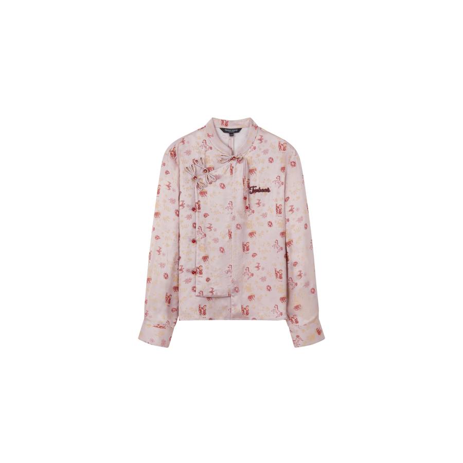 Teenie Weenie Shirts Women's Pink Stand Collar Moderate Other
