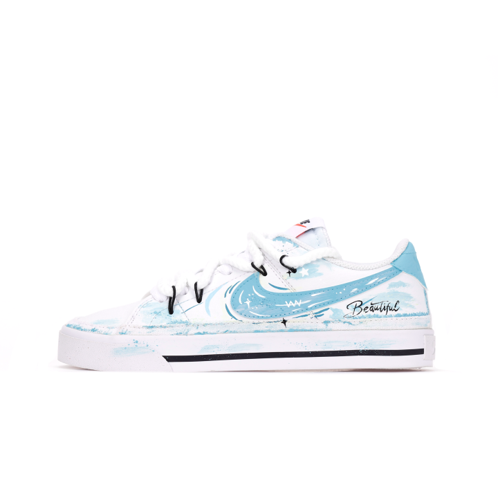 Nike Nike Court Legacy Skateboard Shoes Women's Low Top White Blue