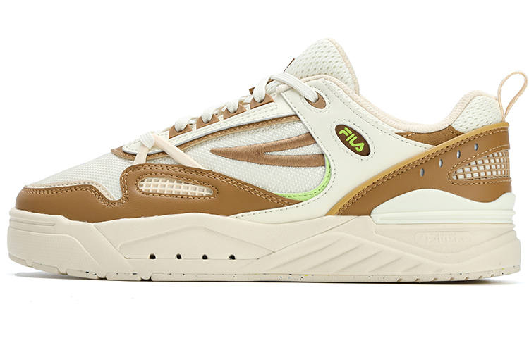 FILA SLAM Textile, Synthetic Leather Low top Skateboard Shoes Women's White Umber