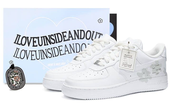 Nike Nike Air Force 1 Leather Slip Resistant, Abrasion Resistant, Lightweight Low top Skateboard Shoes Women's White