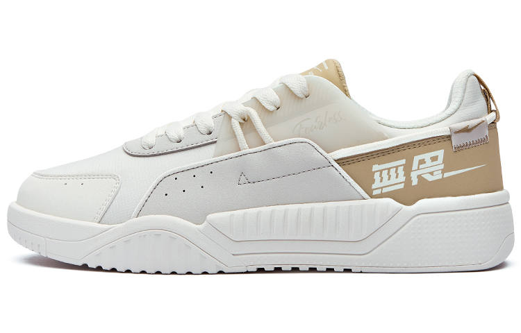 Erke Fearless Low top Skateboard Shoes Men's White Light Brown