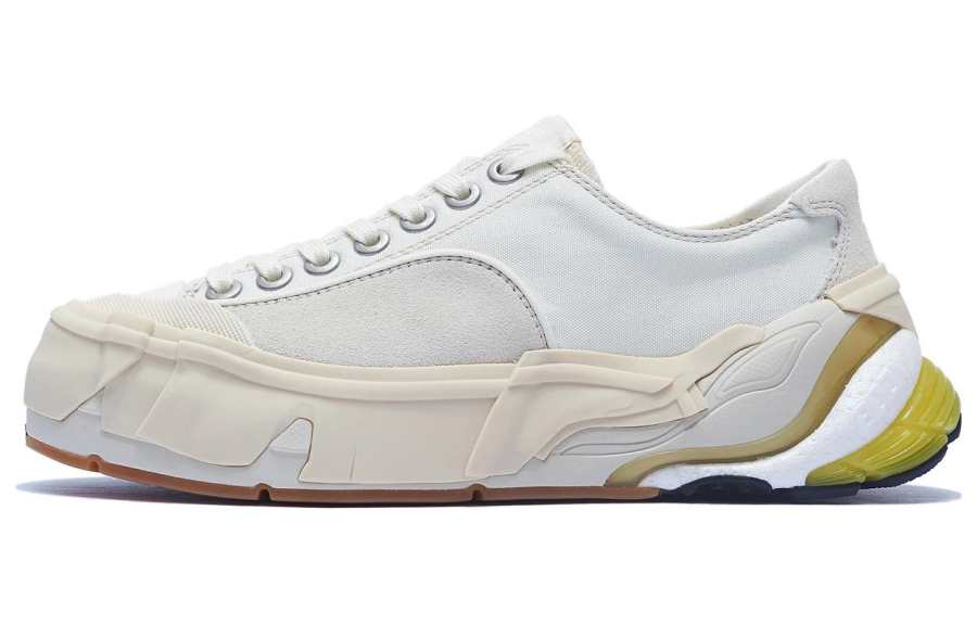 Li-Ning Li Ning Wuji Abrasion Resistant Breathable Low top Skateboard Shoes Women's Cream White