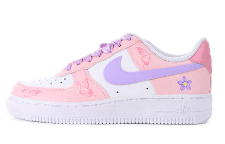 Nike Nike Air Force 1 Low top Skateboard Shoes Women's Pink Purple