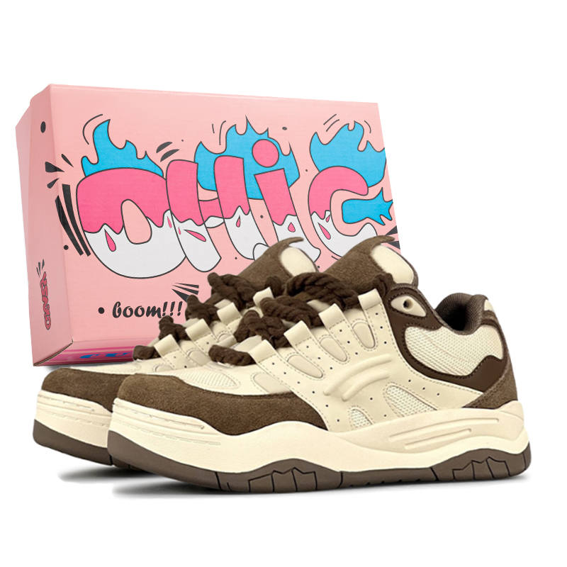 OHJC Skateboard Shoes Unisex Low Top Camel