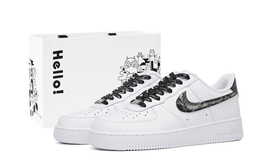 Nike Nike Air Force 1 Abrasion Resistant Low top Skateboard Shoes Unisex White Black