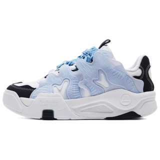PEAK Slip Resistant Abrasion Resistant Low top Skateboard Shoes Women's White Blue Black