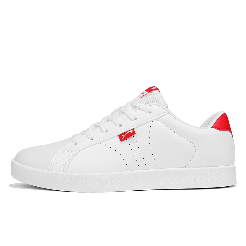 K-bird K bird Slip Resistant Abrasion Resistant Low top Skateboard Shoes Unisex White Red
