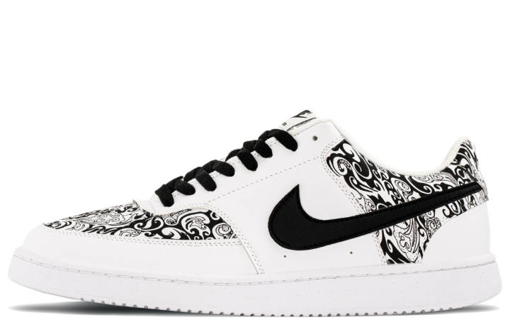Nike Nike Court Vision 1 NikeCV1 Leather Cushioning Low top Skateboard Shoes Men's Black White