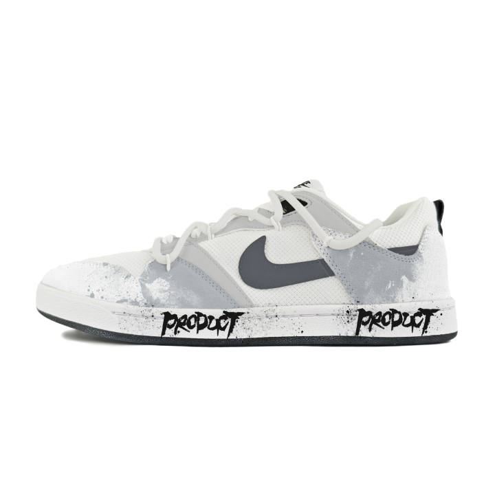 Nike Nike SB Alleyoop Abrasion Resistant Low top Skateboard Shoes Men's White Silver Gray