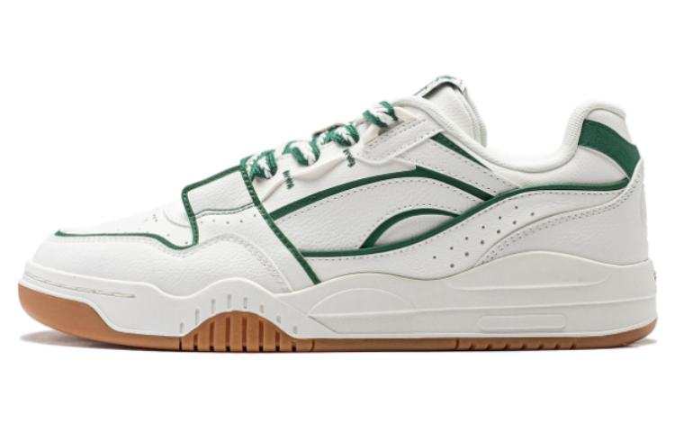 Li-Ning Li Ning Yuebai Slip Resistant Cushioning Abrasion Resistant Low top Casual Shoes Men's White Green