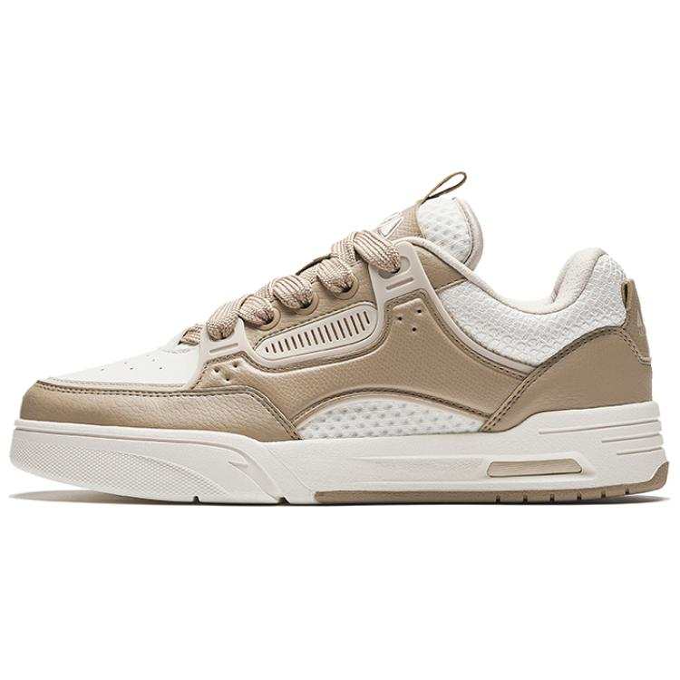 Anta AOJIE Slip Resistant Abrasion Resistant Low top Skateboard Shoes Men's White Brown