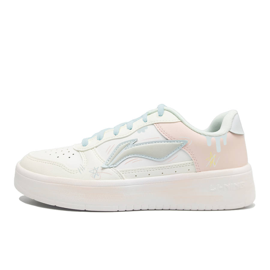 Li-Ning Li Ning Floating Boat Colorful Macarons Coverage Slip Resistant And Abrasion Resistant Low top Skateboard Shoes Women's