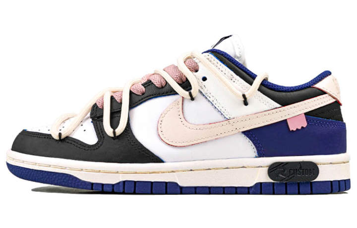 Nike Nike Dunk Low RISK Slip Resistant Abrasion Resistant Low top Skateboard Shoes Women's Blue Pink