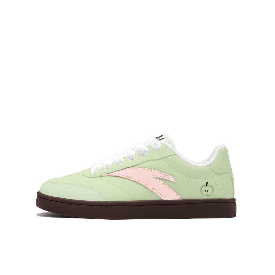 Anta Active Abrasion Resistant Lightweight Low top Skateboard Shoes Women's Yellow Green