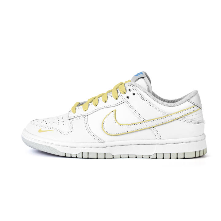 Nike Nike Dunk Slip Resistant Abrasion Resistant Low top Skateboard Shoes Women's White Yellow