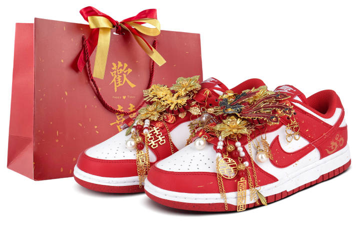 Nike Nike Dunk Abrasion Resistant Low top Skateboard Shoes Unisex Red