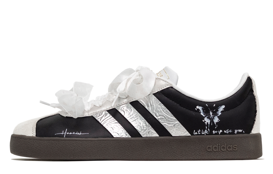 Adidas Adidas Vl Court Classic Making An Immediate Appearance Leather Slip Resistant Low top Skateboard Shoes Women's