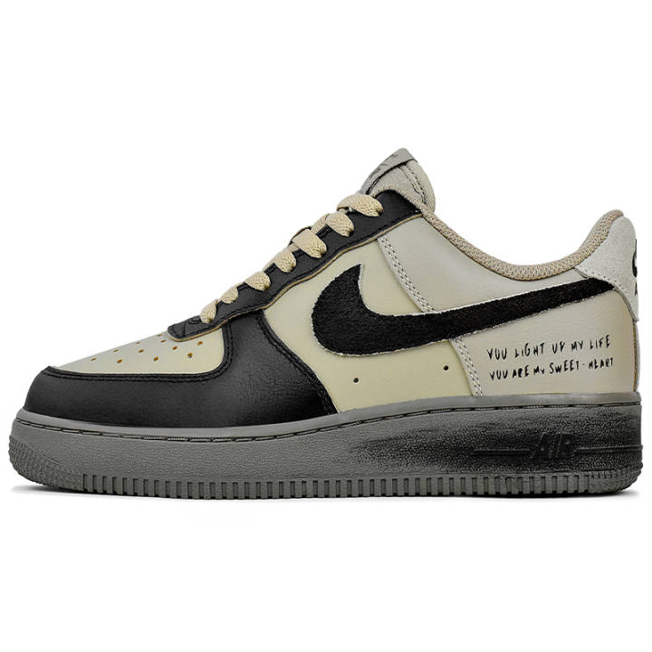 Nike Nike Air Force 1 Abrasion Resistant Abrasion Resistant Low top Skateboard Shoes Unisex Brown