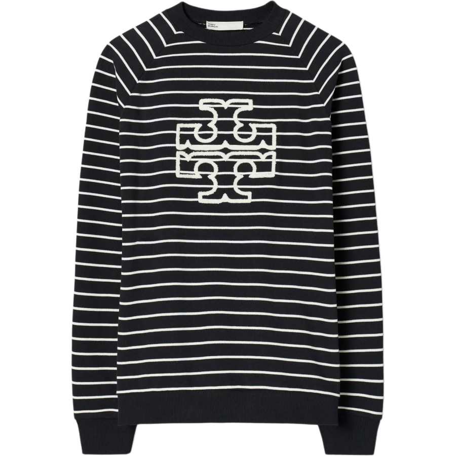 TORY BURCH Sweatshirts Women's Black Crew Neck Moderate Regular